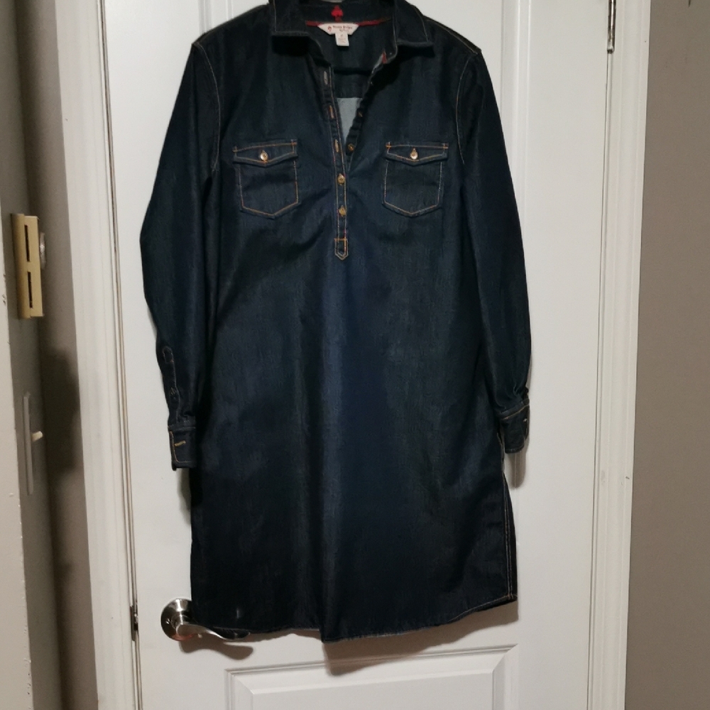 Brooks Brothers Red Fleece Blue Denim Shirt Dress